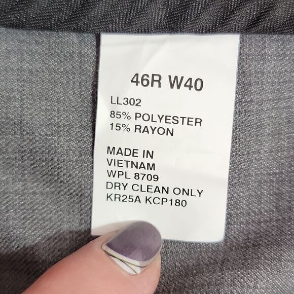 Kenneth Cole. Reation. Size 40. Classic Gray. EUC - Picture 7 of 8